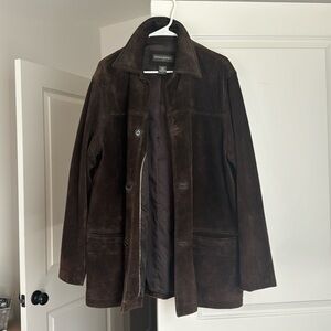 Banana Republic Suede Brown Medium Coat